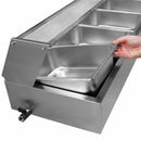 Espositore a Bagnomaria per Ristoranti Pizzerie con 5 Vaschette in Acciaio Inox-3