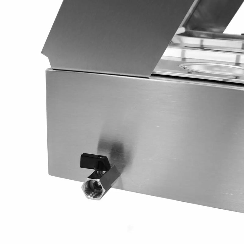 Espositore a Bagnomaria per Ristoranti Pizzerie con 5 Vaschette in Acciaio Inox-8