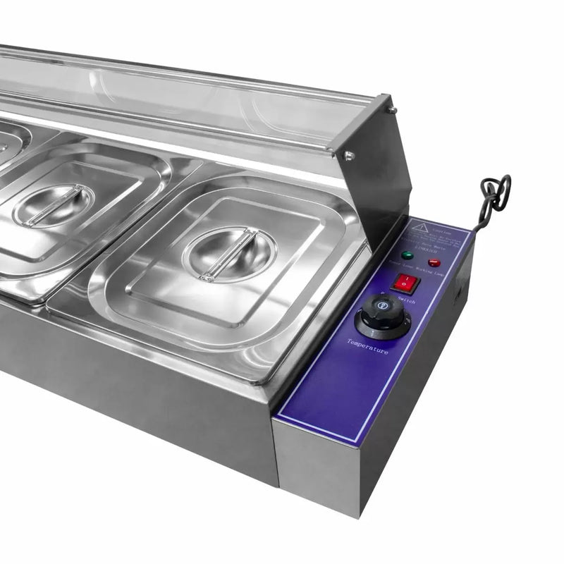 Espositore a Bagnomaria per Ristoranti Pizzerie con 5 Vaschette in Acciaio Inox-9