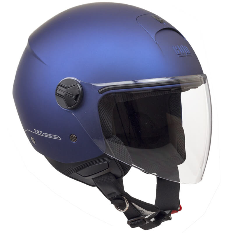 Casco Jet per Scooter Visiera Lunga CGM Florence 107A Blu Opaco-1