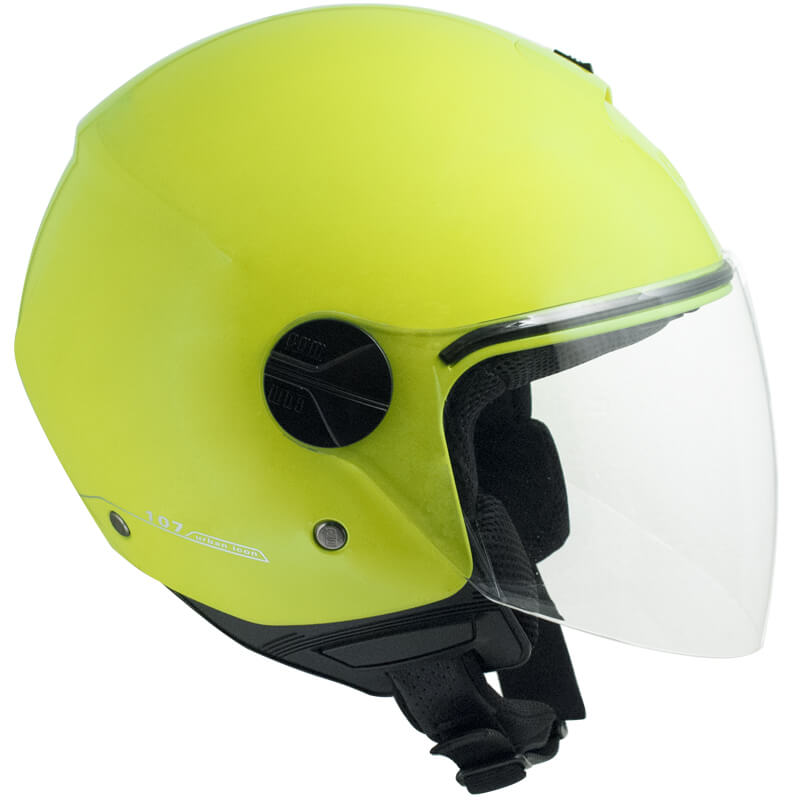 Casco Jet per Scooter Visiera Lunga CGM Florence 107A Giallo Fluo -1