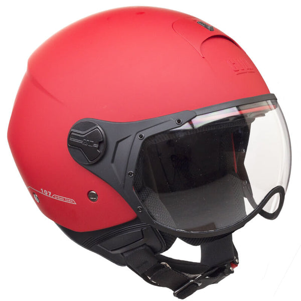 online Casque Jet pour Scooter Forme Visière CGM Florence 107A Rouge Mat