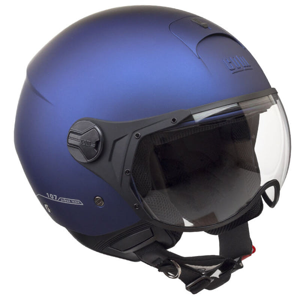 acquista Casque Jet pour Scooter Forme Visière CGM Florence 107A Bleu Mat