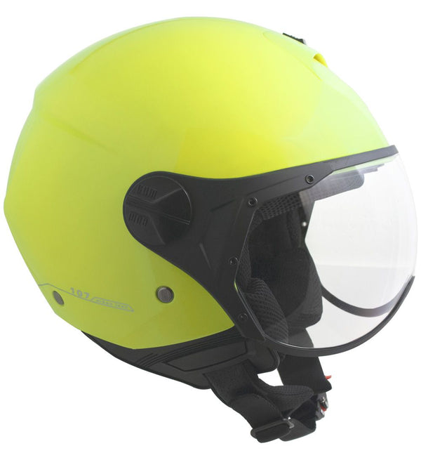 Casque Jet pour Scooter CGM Florence 107A Jaune Visière Forme Fluo prezzo