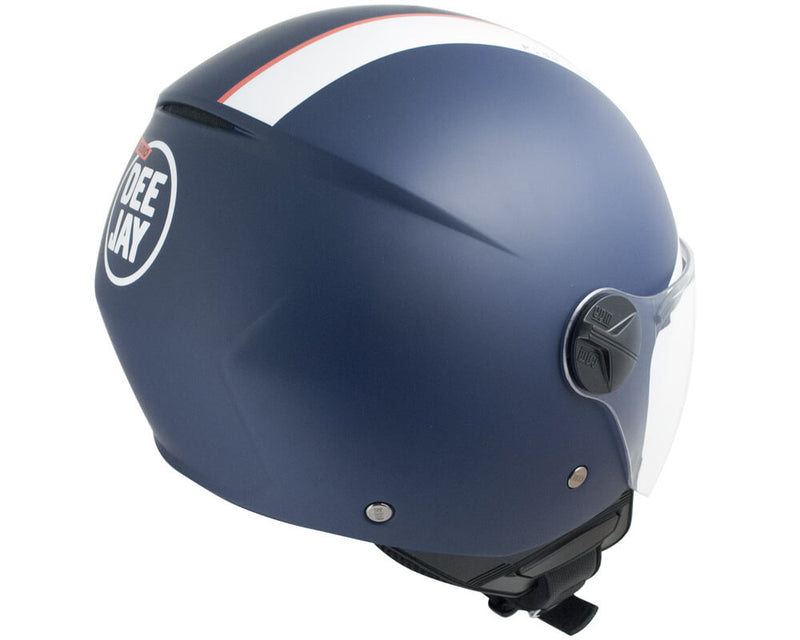 Casco Jet per Scooter Visiera Lunga CGM Deejay 107DJ1 Blu Opaco -3