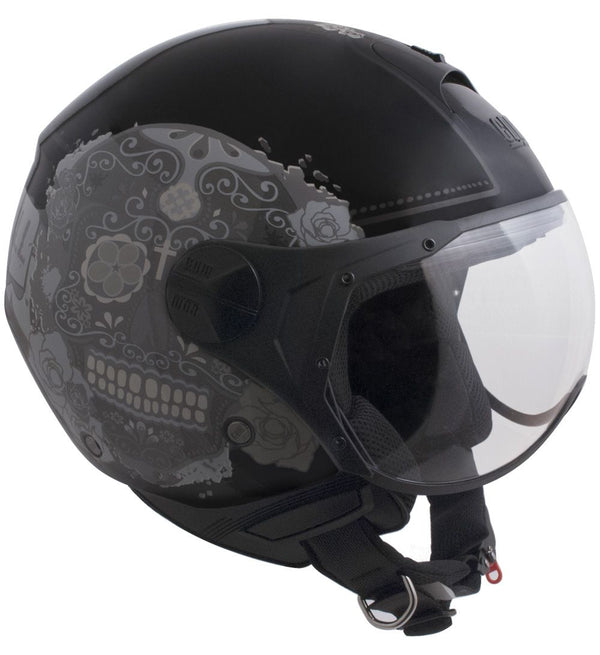 Casque Jet pour Scooter CGM Cancun 107S Noir Visière Forme sconto