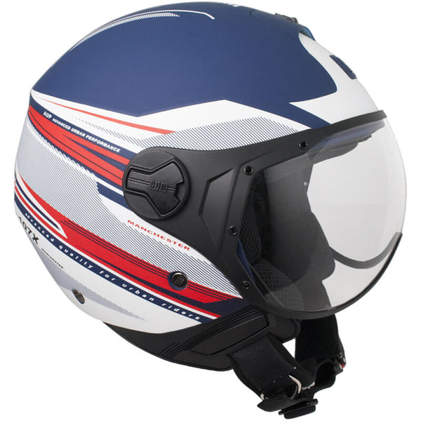 Casque Jet pour Scooter CGM Manchester 107X Visière Forme Bleu Mat online