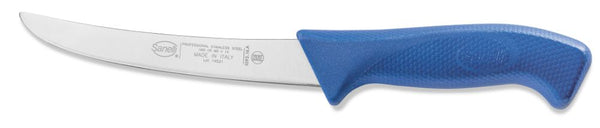 Couteau à désosser courbé lame 16 cm manche antidérapant peau Sanelli bleu prezzo