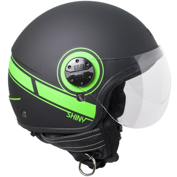 Casque Jet pour Scooter Forme Visière CGM Shiny 109S Mat Vert Fluo sconto