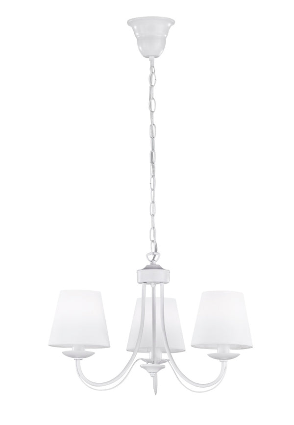 Lustre d'intérieur E14 en métal blanc mat sconto