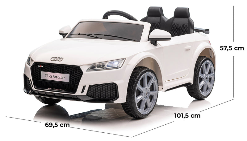 Macchina Elettrica per Bambini 12V Audi TT RS Roadster Bianca-5