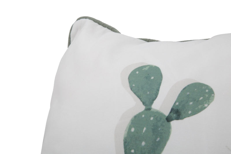 Cuscino Cactus 45x45 cm Poliestere Bianco e Verde-5