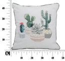 Cuscino Cactus 45x45 cm Poliestere Bianco e Verde-9