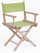Chaise de réalisateur pliante 43x60xH88 cm en bois naturel et tissu vert acide