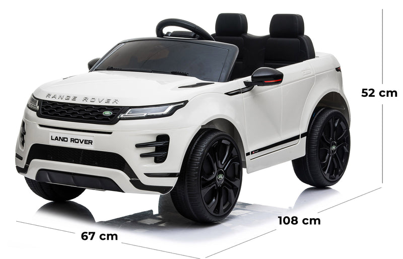 Macchina Elettrica per Bambini 12V Land Rover Evoque Bianca-5