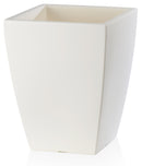 Vaso 29x29x36cm in Resina Tulli Quadro Veneto Essential 35 Bianco-1