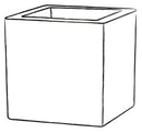 Vaso 25x25x25cm in Resina Tulli Schio Cubo Essential 25 Antracite-2