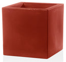 Vaso 25x25x25cm in Resina Tulli Schio Cubo Essential 25 Rosso Cardinale-1