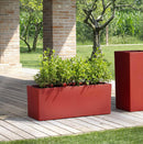 Vaso 60x25x25cm in Resina Tulli Schio Cassa Essential 60 Rosso Cardinale-3