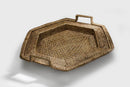 Vassoio Rettangolare 44x50xh7/10 cm con 2 Manici in Rattan Birman-3