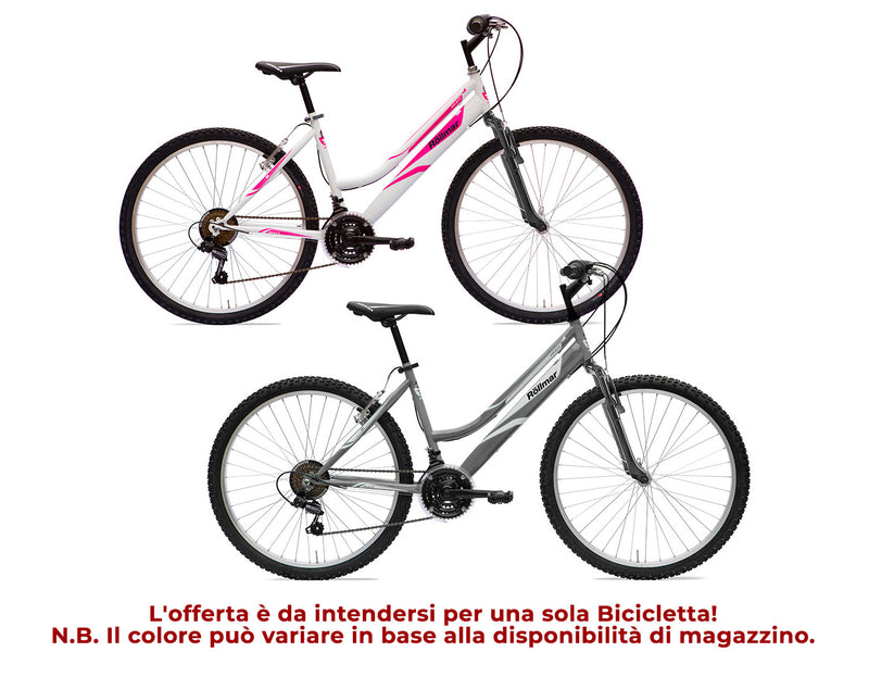 Bicicletta MTB Ragazza 24” 18 Velocità Grace Bianco o Titanio-4