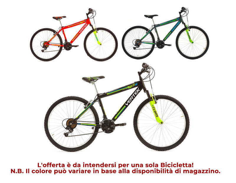 Bicicletta MTB Ragazzo 26” 18 Velocità Climb Nero o Rosso o Antracite-5