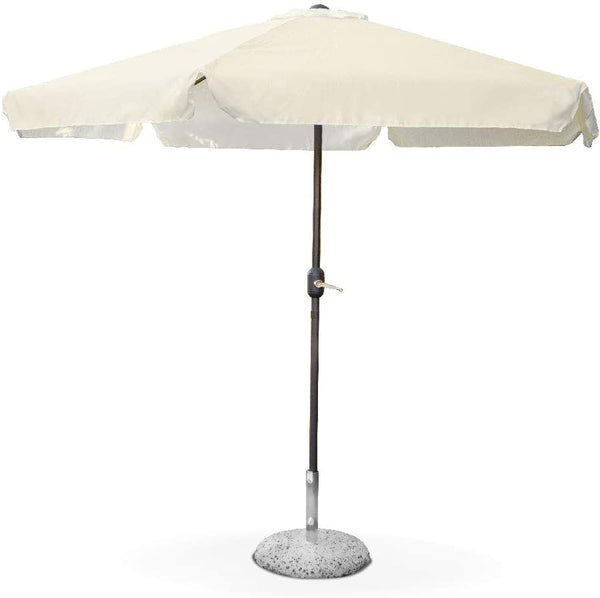 sconto Parasol de jardin Ø2,7 m Mât Ø38 mm en Acier et Tissu Écru