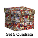 Set 5 Scatole cartone london quadr-1