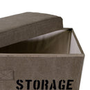 Set 2 Scatole in tessuto marrone storage quadro pieghevole-2