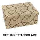 Set 10 Scatole cartone cerchi beige rettangolare -1