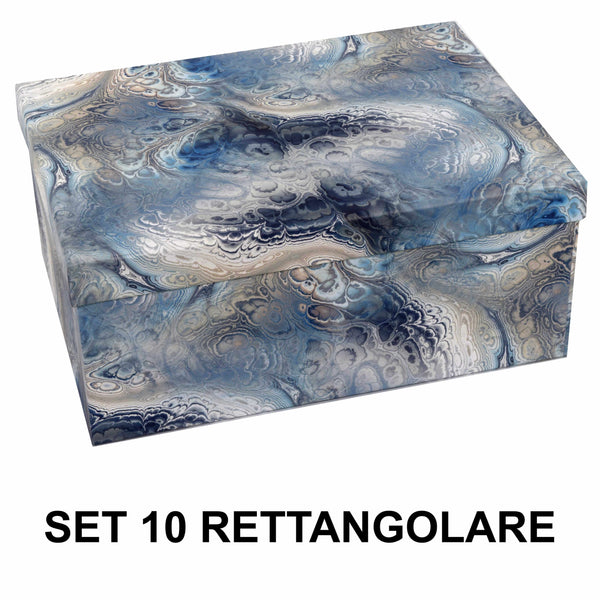 online Lot de 10 cartons rectangulaires bleu clair