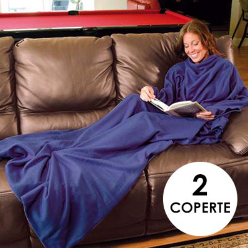 Kit 2 Kosy Wrap Coperta con Maniche in Pile Supermorbido Kosywrap 150X240Cm-1