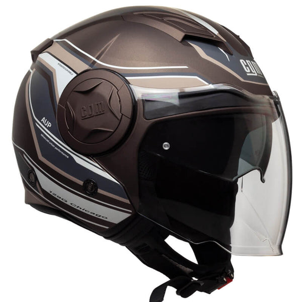 Casque Jet pour Scooter Visière Longue CGM Chicago 129G Marron Mat acquista