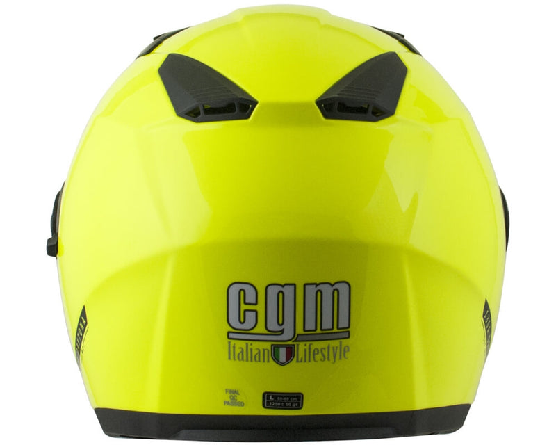 Casco Jet per Scooter Visiera Lunga CGM Daytona 130A Giallo Fluo -2