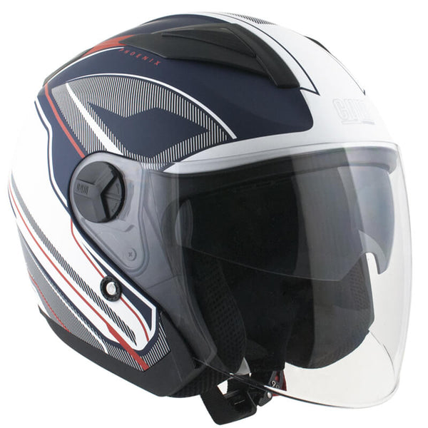 sconto Casque Jet pour Scooter CGM Phoenix Visière Longue 130G Bleu Mat