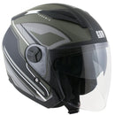 Casco Jet per Scooter Visiera Lunga CGM Phoenix 130G Verde Opaco -1