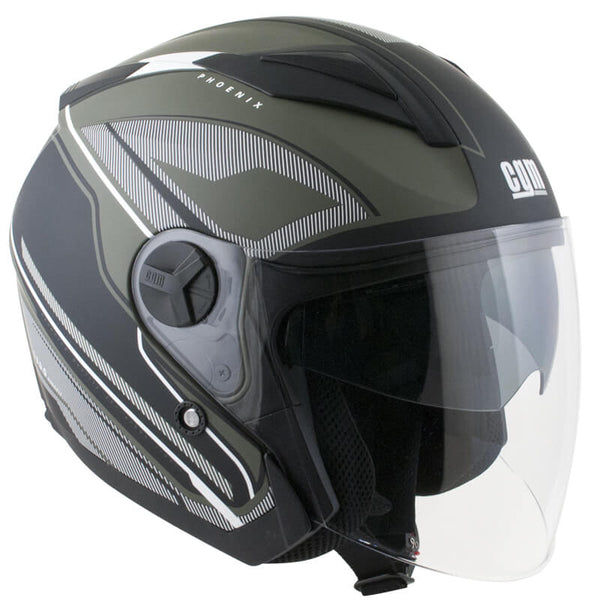 sconto Casque Jet pour Scooter CGM Phoenix Visière Longue 130G Vert Mat