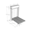 Letto Matrimoniale Francese a Scomparsa Kentaro H250 cm Bianco-4