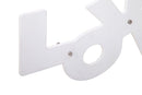 Appendi Abiti da Muro "Love" 62x7x31 cm MDF Bianco-2