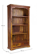 Libreria 4 Ripiani 2 Cassetti 100x35x185h cm Chateaux -2