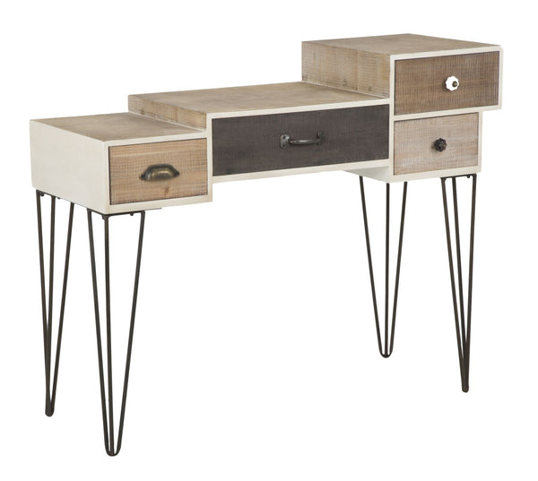 online Console Raw 106x44x85 cm en Fer et MDF Marron et Noir