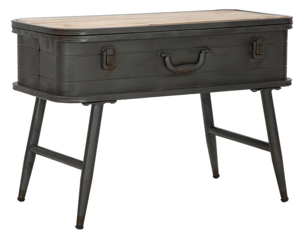 prezzo Console Industry avec rangement 60x29x43,5 cm Bois de sapin et fer gris