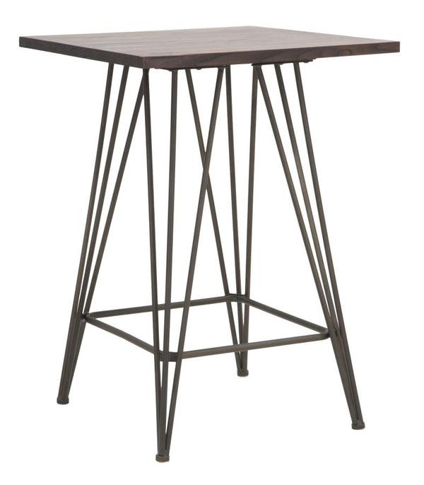 Table de Bar Harlem 60x60x85 cm en Fer et Naturel et Gris prezzo