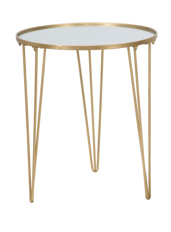 online Glam Gold/Mirror Table Basse Ø50x58,5 cm en Fer et Verre Doré