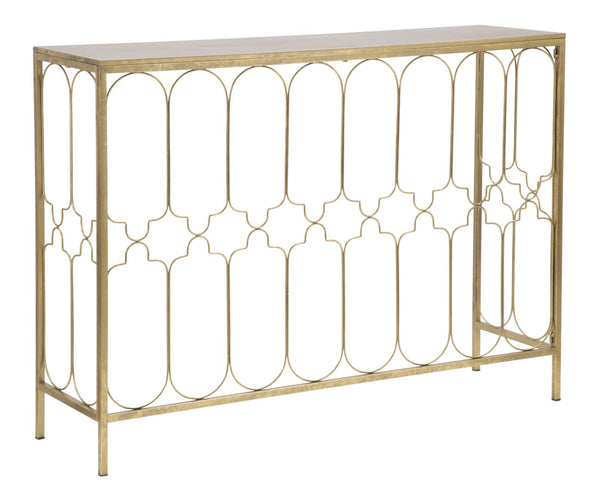 Console de balcon Glam 112x31x81,25 cm en fer doré sconto