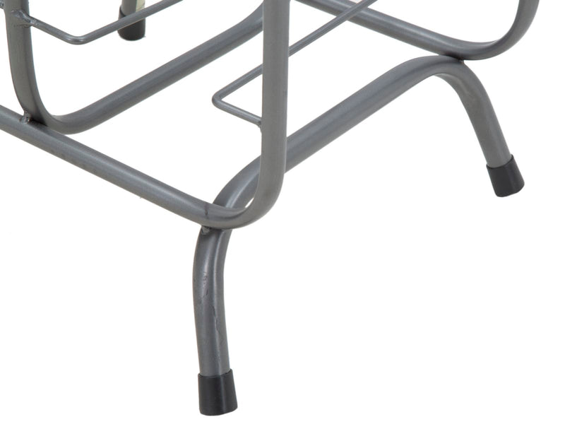 Porta Bottiglie Rack Rettangolare 10 Posti 28x23x67 cm in Ferro Grigio-6