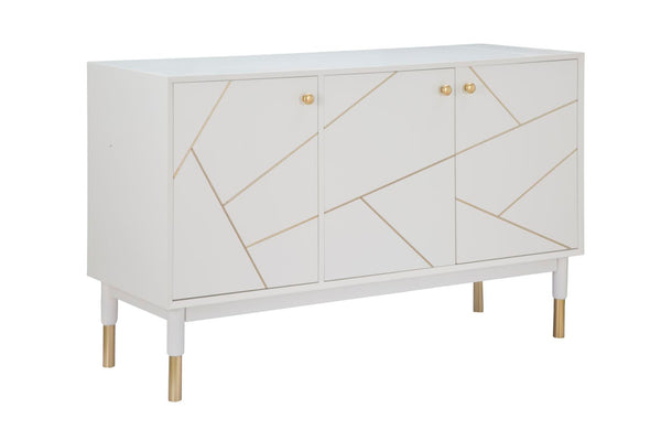 Armoire Luxy 120x45x75 cm en bois et MDF et en fer blanc et or acquista