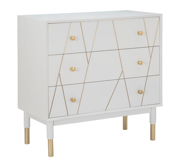 Commode luxueuse 80x40x80 cm en bois et MDF et en fer blanc et or sconto