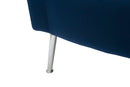 Poltrona Bucarest Blu Elettrico 76x74x73 cm in Playwood Spugna Tessuto e Metallo Blue e Oro-8