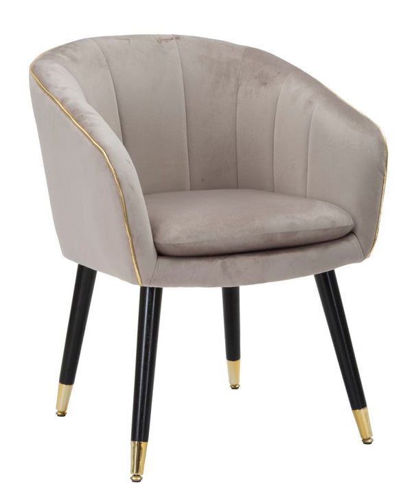 Fauteuil Paris 62x58x78 cm en Métal Éponge et Polyester Gris, Noir et Doré online